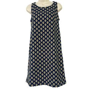 Banana Republic Dress XS Womens Blue Cutout Back Sleeveless Shift Extra Small